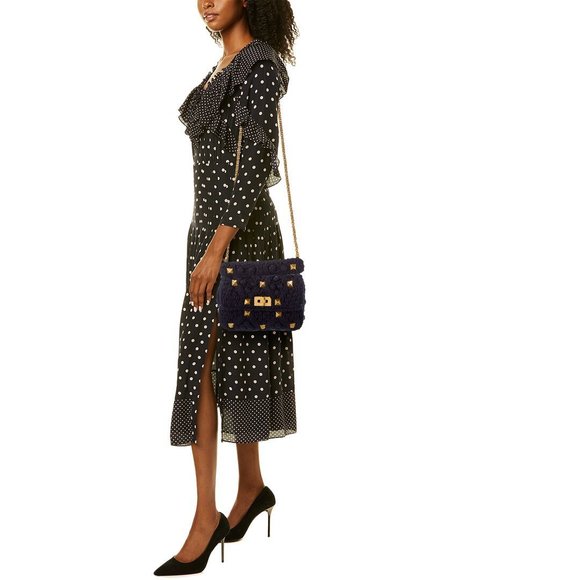 Valentino Roman Stud Medium Cashmere Shoulder Bag - Picture 4 of 5